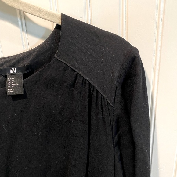 H&M Black Zip Back Knee-length Dress - 12 - Picture 6 of 10